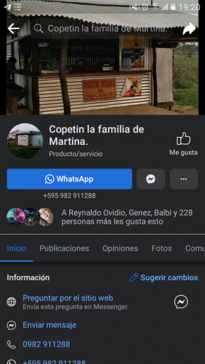 copetin la familia de matina avalos machi km 97y medio 